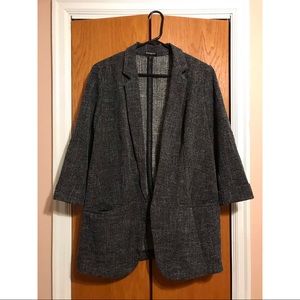 Express Dark Grey Boyfriend Blazer. Size L.